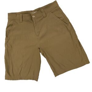 COLUMBIA Shorts Men's Size 30 (tag says 32) OMNI-SHIELD Olive Green Hiking